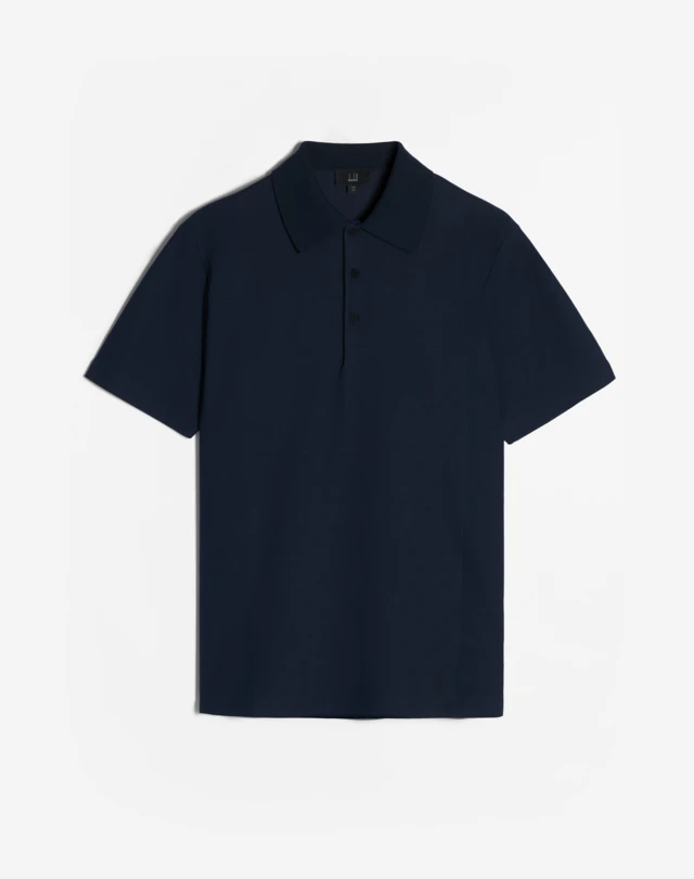 Men's Charcoal Engineered Panel Short Sleeve Polo | dunhill TW Online Store