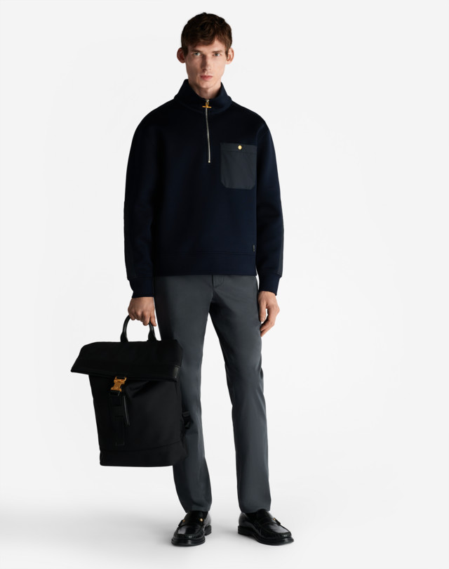 DUNHILL UTILITY 1/4 ZIP SWEATSHIRT SWEAT-SHIRTS Man r