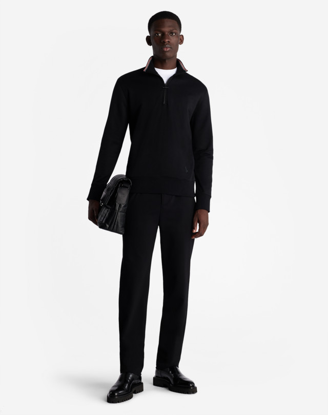 DUNHILL TIPPING 1/4 ZIP SWEATSHIRT SWEAT-SHIRTS Man r