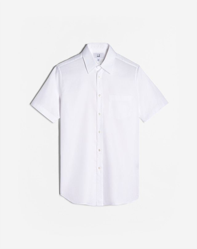 DUNHILL Cotton Twill Short Sleeve Formal Shirt FORMAL SHIRTS Man f