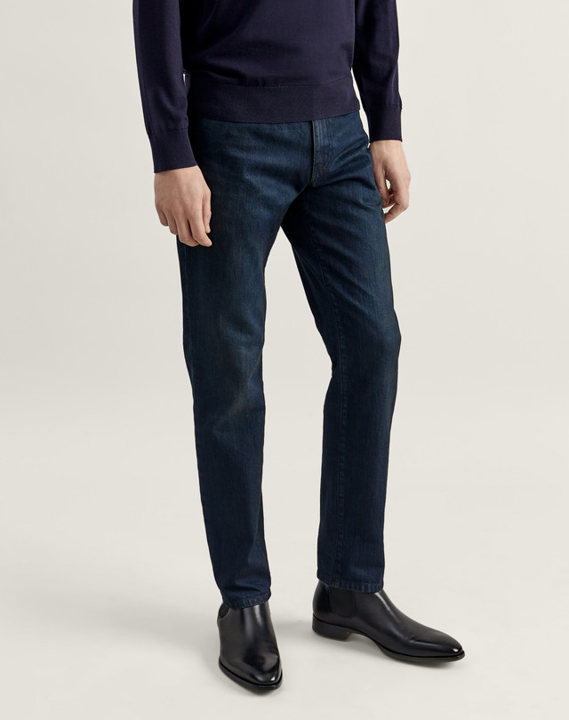 navy jeans