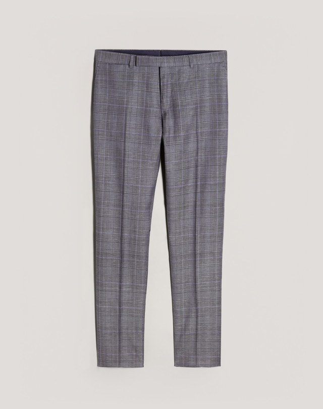 DUNHILL WOOL SILK LINEN CHECK KENSINGTON TROUSERS Trousers Man f