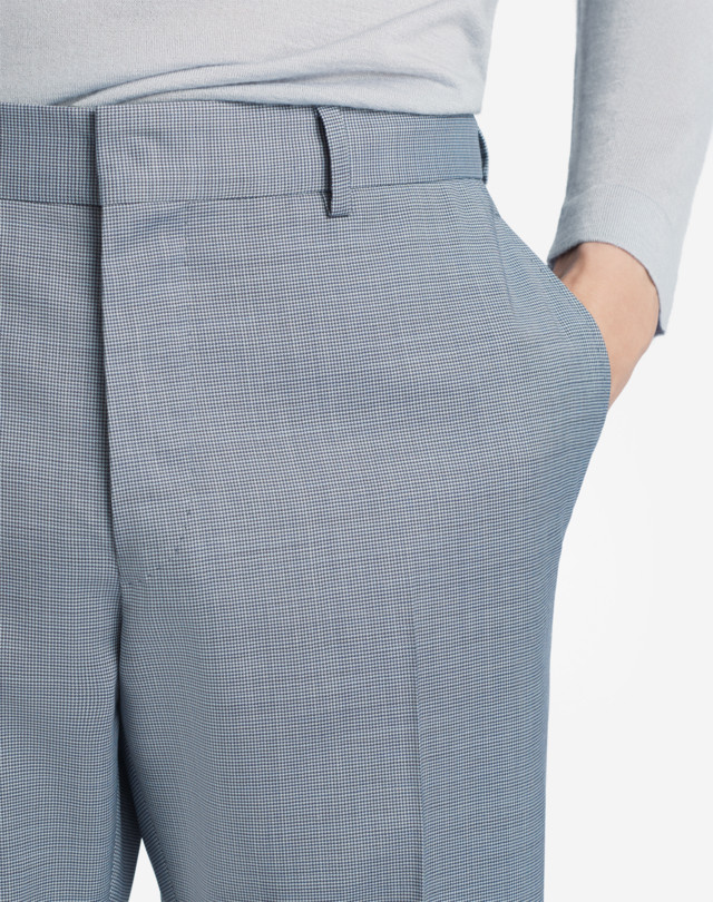 DUNHILL WOOL MICRO PUPPYTOOTH TRAVEL TROUSERS FORMAL TROUSERS Man a