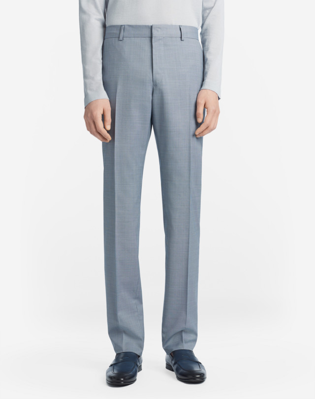 DUNHILL WOOL MICRO PUPPYTOOTH TRAVEL TROUSERS FORMAL TROUSERS Man d