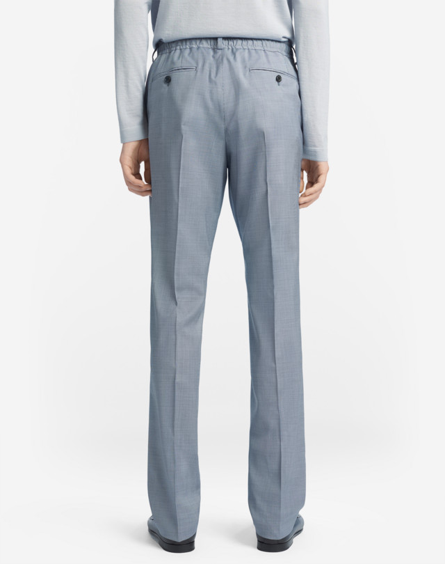 DUNHILL WOOL MICRO PUPPYTOOTH TRAVEL TROUSERS FORMAL TROUSERS Man e