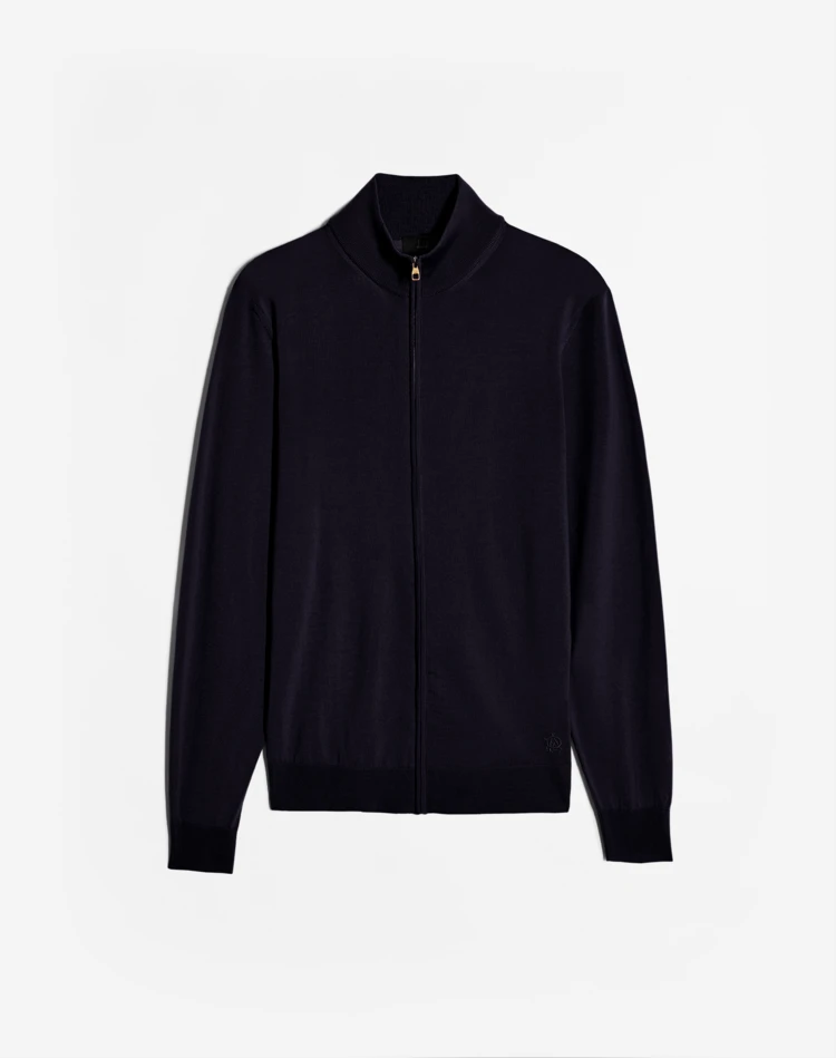 DUNHILL KNITTED ZIP THROUGH メンズ メリノウール ジップアップ ジャンパー f