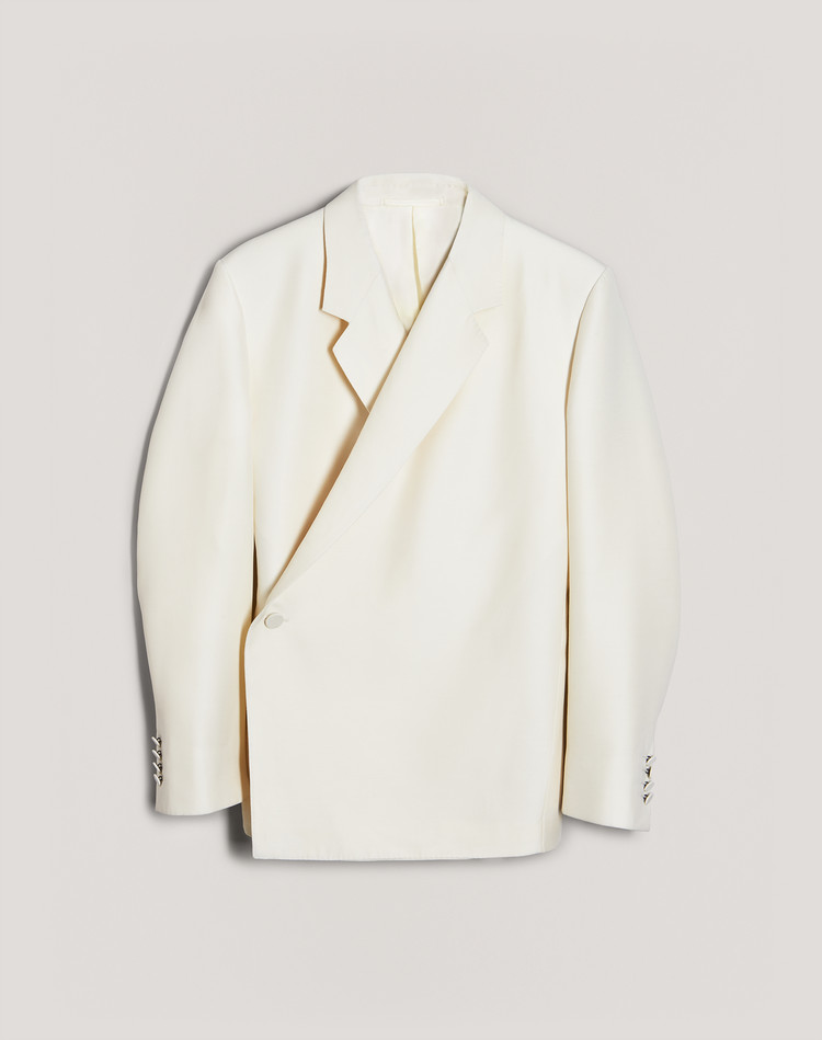 white cropped jacket