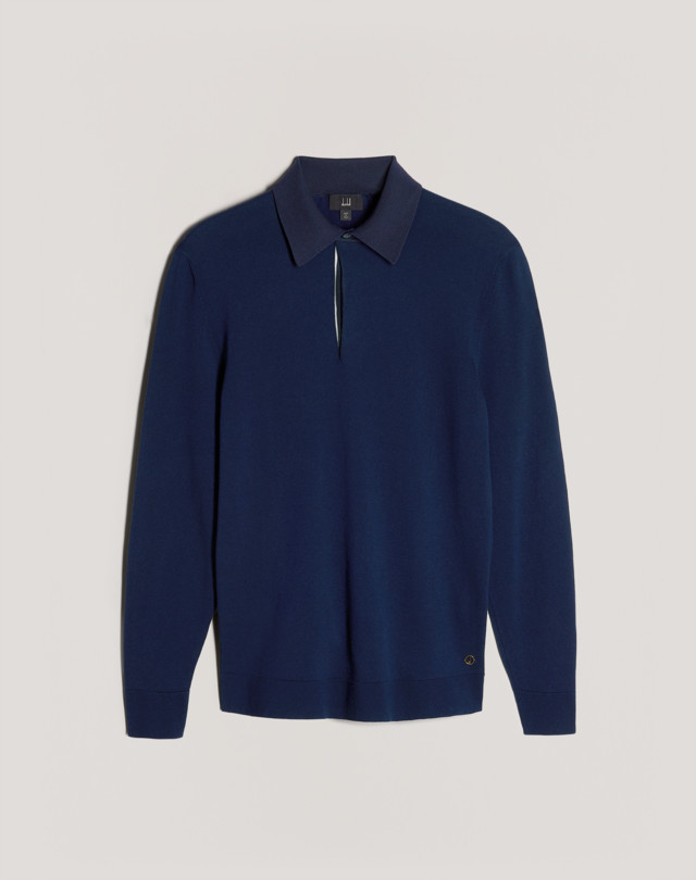 Dunhill long 2025 placket polo