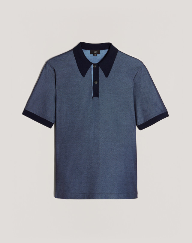 DUNHILL BI-COLOUR MESH POLO POLOS Man f