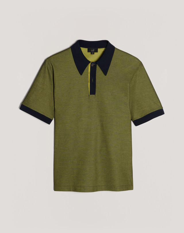 DUNHILL BI-COLOUR MESH POLO POLOS Man f