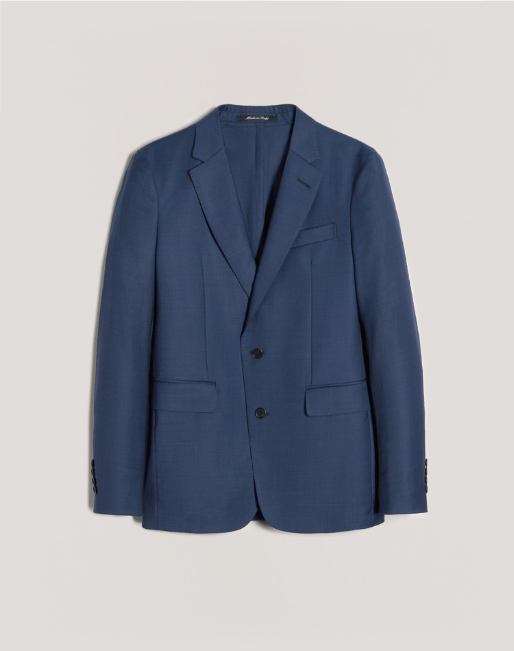 WOOL SHARKSKIN TRAVEL JACKET DUNHILL BLAZERS Man WOOL SHARKSKIN TRAVEL JACKET f