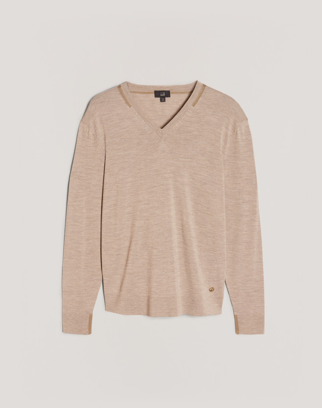 DUNHILL SILK CONTRAST EDGE JUMPER JUMPERS Man f