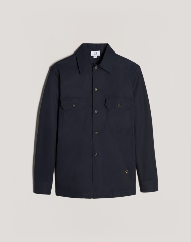 DUNHILL COTTON TWILL OVERSHIRT LONG SLEEVE CASUAL SHIRTS Man f