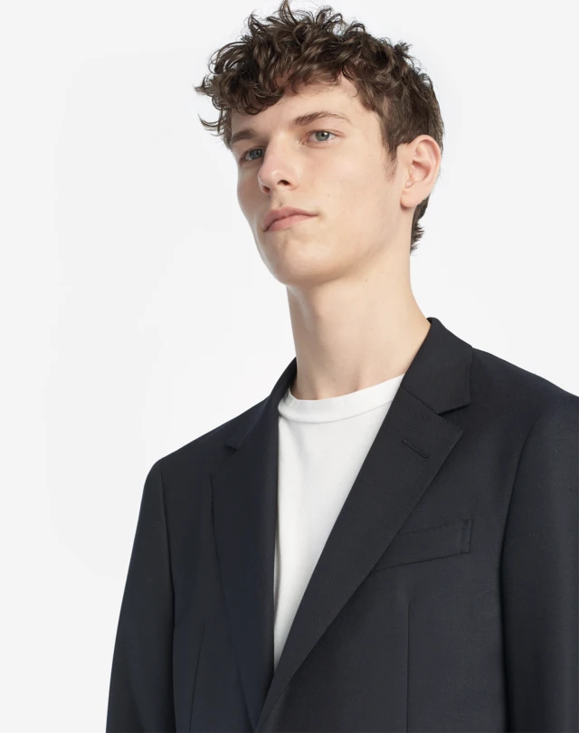 DUNHILL WOOL HIGH TWIST HOPSACK TRAVEL BLAZER BLAZER Man a