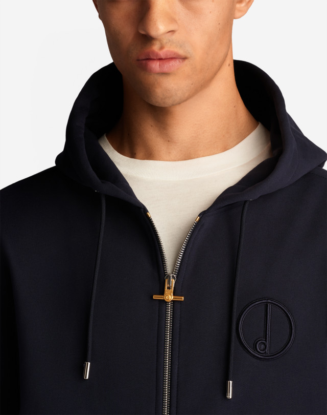DUNHILL D ZIP-THROUGH HOODIE
 SWEATSHIRTS Man a