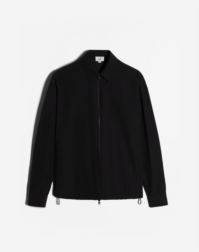 DUNHILL VESTE ZIPPÉE FAÇON CHEMISE EN NYLON ET EN COTON 1921 SCRIPT Vêtements d’extérieur Homme f