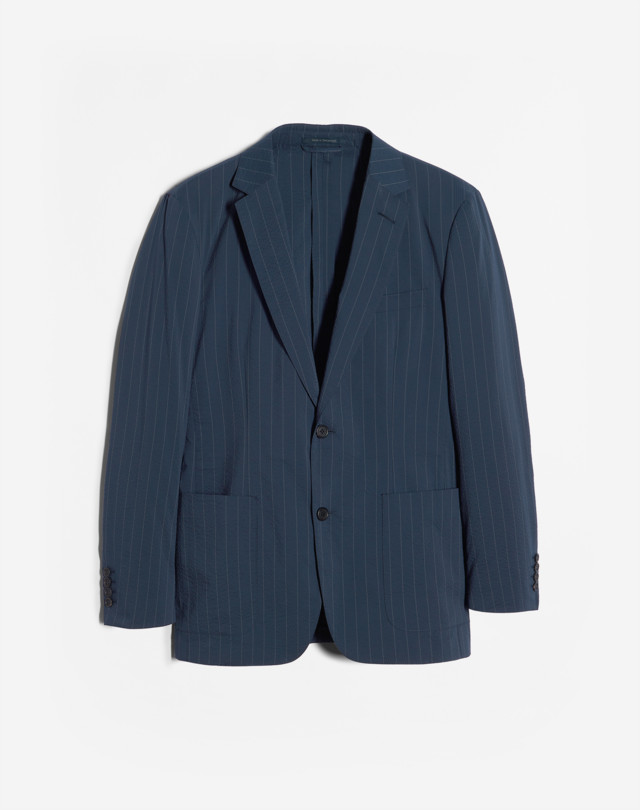 DUNHILL メイフェア コットンシアサッカー ピンストライプ ジャケット ブレザー メンズ f