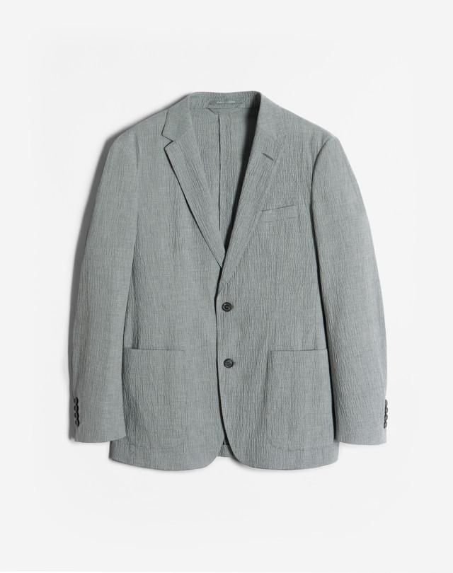 DUNHILL COTTON SEERSUCKER CHECK MAYFAIR JACKET BLAZERS Man f
