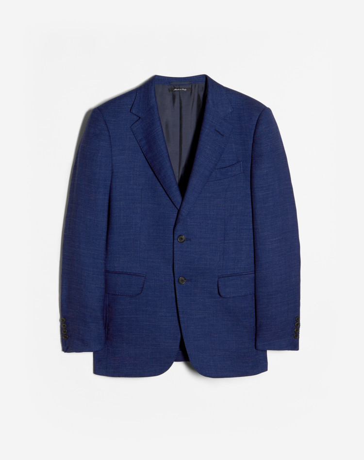 SILK CASHMERE LINEN BLEND KENSINGTON JACKET DUNHILL BLAZER Man SILK CASHMERE LINEN BLEND KENSINGTON JACKET f