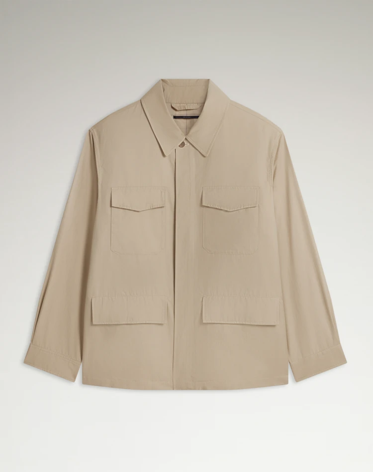 DUNHILL JACKETS Man Cotton Silk Field Shirt Jacket f