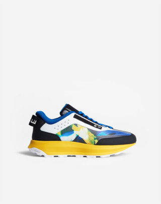 ELLEN CAREY DINGS AND SHADOWS BLUE AERIAL RUNNER