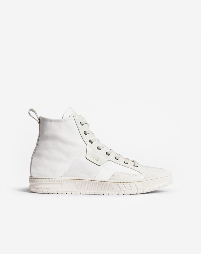 DUNHILL COURT CANVAS HIGH TRAINER SNEAKERS Man f