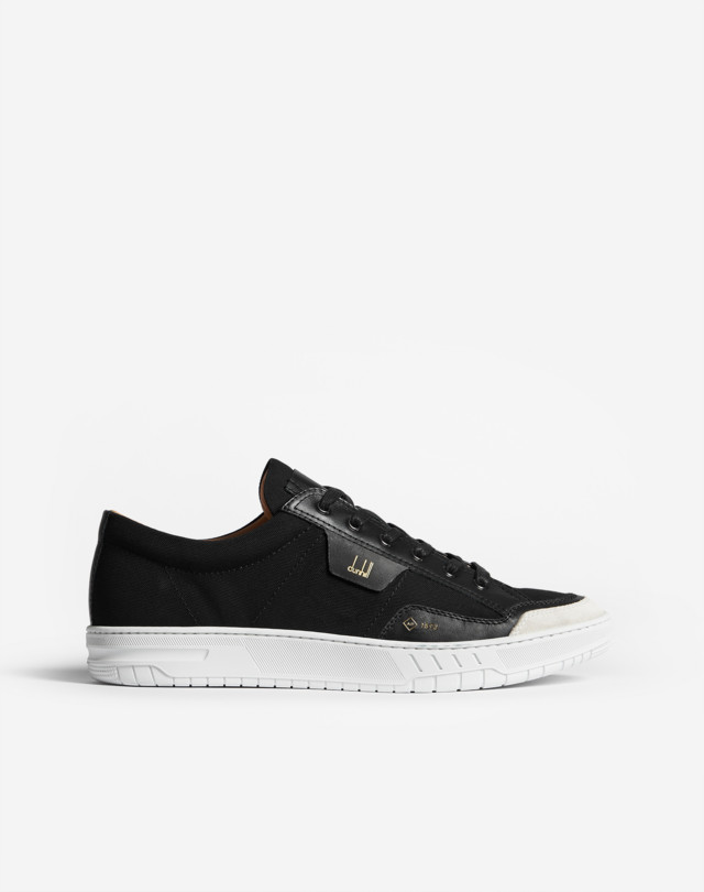 DUNHILL COURT CANVAS LOW TRAINER SNEAKERS Man f