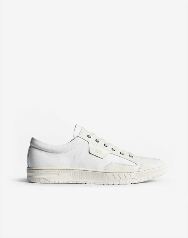 DUNHILL COURT CANVAS LOW TRAINER SNEAKERS Man f