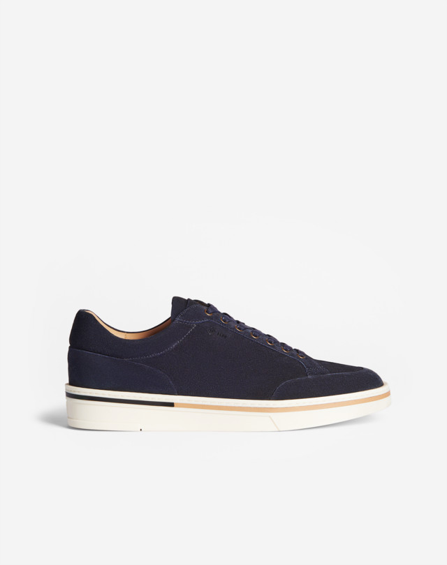 Men's Navy Metropolitan Suede Trainer | dunhill HK Online Store