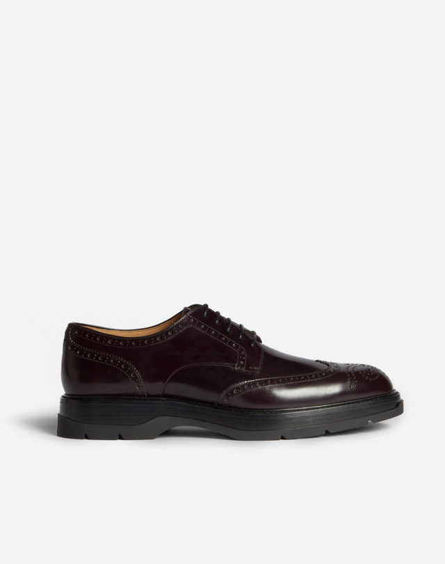 Men's Burgundy Hybrid Brogue Derby Shoes | dunhill UK