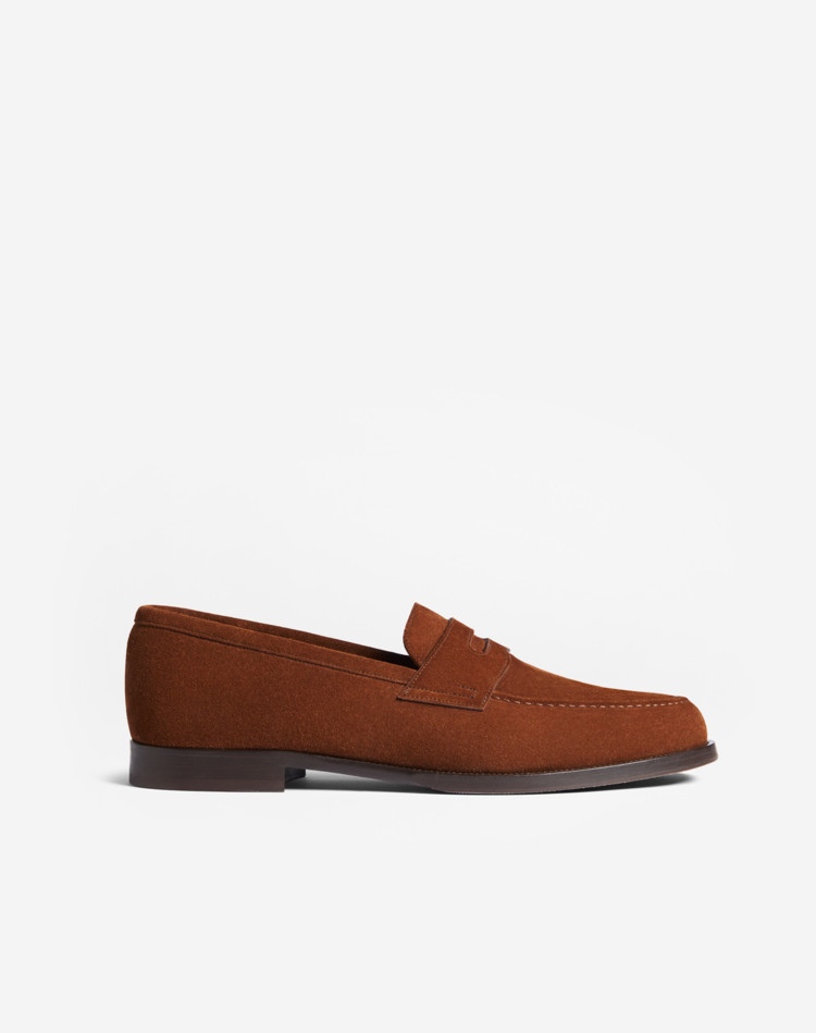 DUNHILL LOAFERS Man Audley Penny Suede Loafers f