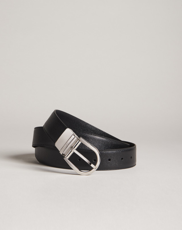 DUNHILL Reversible Buckle Saddle Leather Belt BELTS Man f