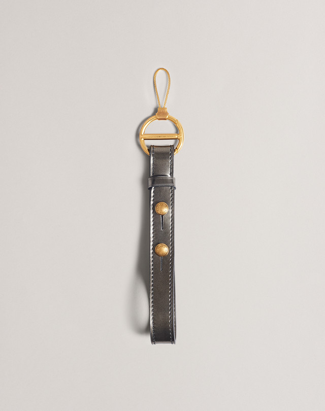 DUNHILL Duke Metallic Stud Loop Keyfob KEYFOBS Man f