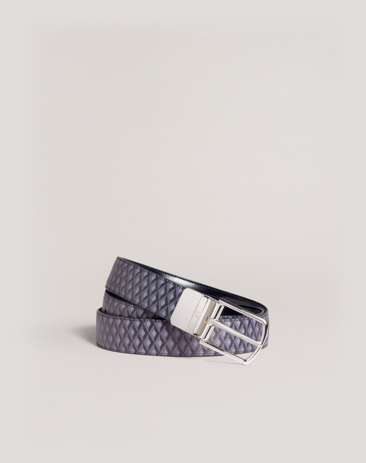Reversible Engine Turn Luggage Canvas Belt DUNHILL BELTS Man Reversible Engine Turn Luggage Canvas Belt f