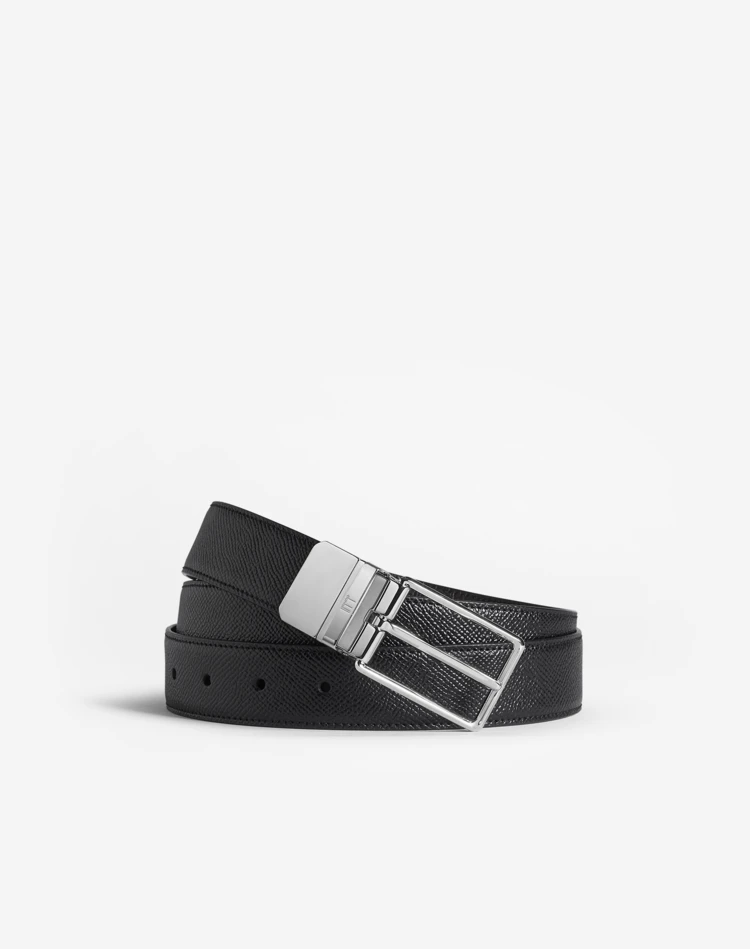 Reversible Rectangular Tongue Buckle Leather Belt DUNHILL CINTURE Uomo Reversible Rectangular Tongue Buckle Leather Belt f
