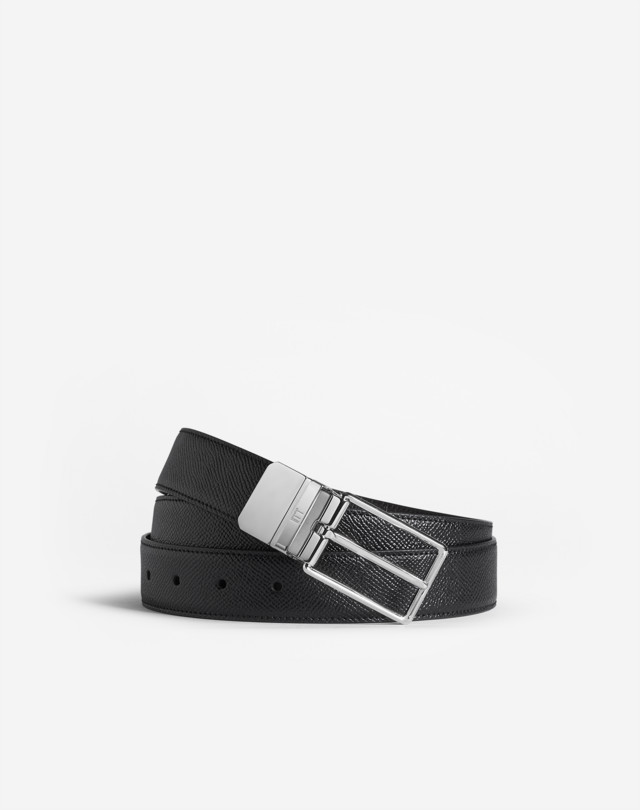 DUNHILL Reversible Rectangular Tongue Buckle Leather Belt BELTS Man f
