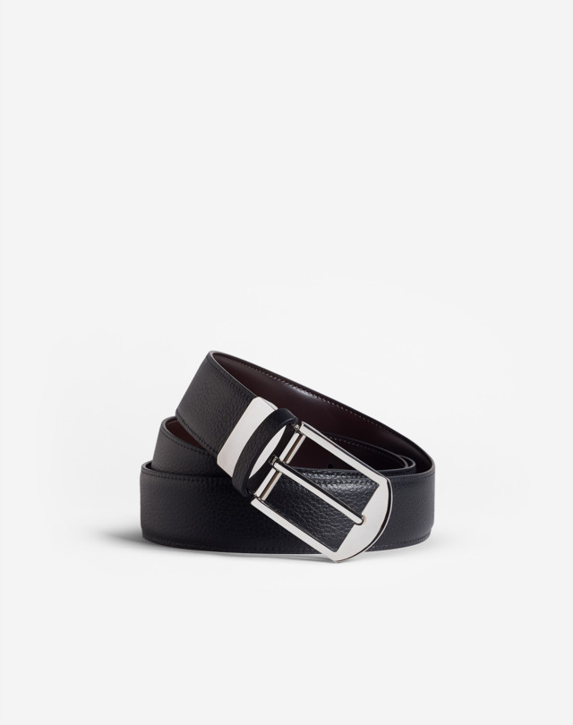 DUNHILL Reversible 35mm Spoiler Buckle Grain Leather Belt BELTS Man f