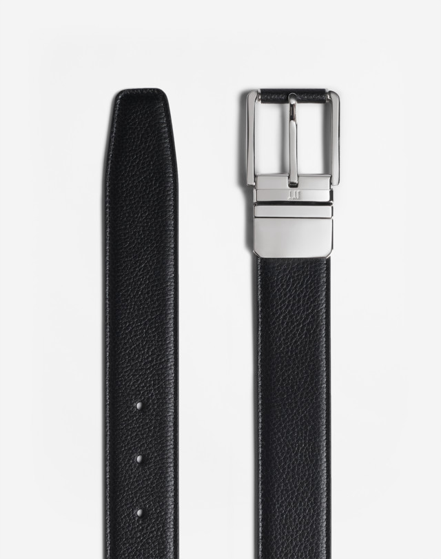 DUNHILL Reversible 35mm Roller Insert Buckle Grain Leather Belt BELTS Man r