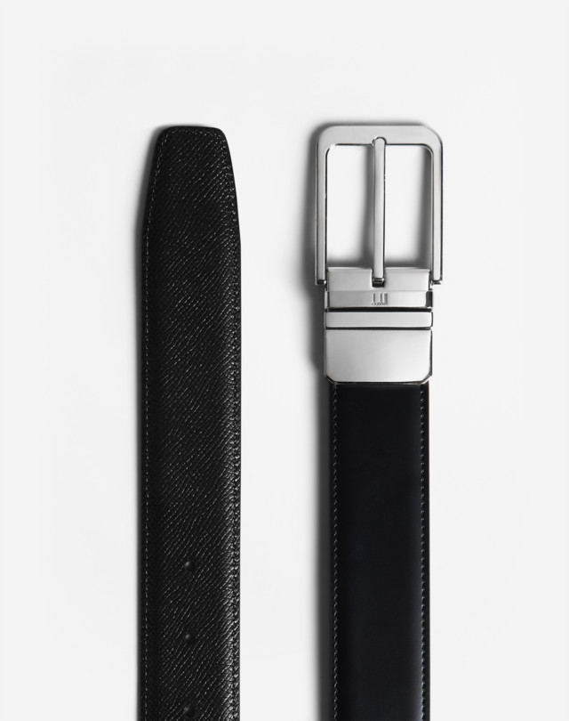 DUNHILL Reversible Classic Rounded-Buckle Smooth Belt BELTS Man r