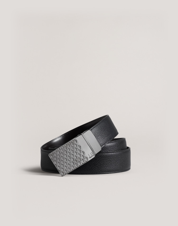 Reversible Engine Turn Pin-Buckle Belt DUNHILL BELTS Man Reversible Engine Turn Pin-Buckle Belt f