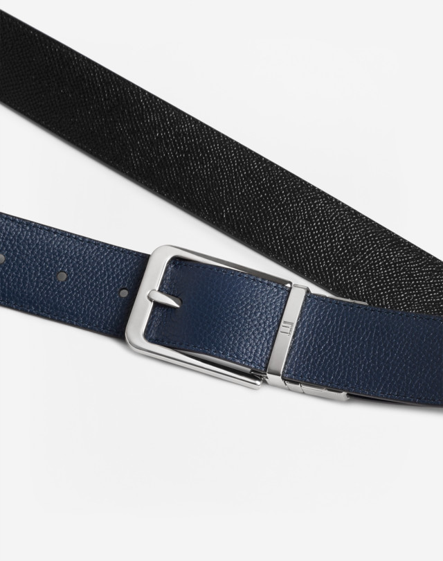 DUNHILL REVERSIBLE 35MM CLASSIC ROUNDED BUCKLE CADOGAN LEATHER BELT BELTS Man e