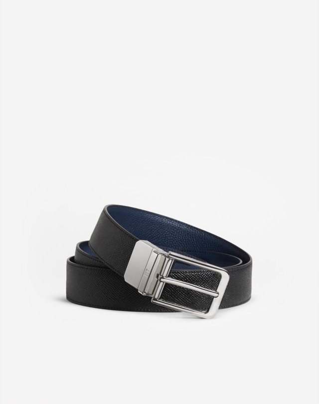 DUNHILL Reversible 35Mm Classic Rounded Buckle Cadogan Leather Belt BELTS Man f