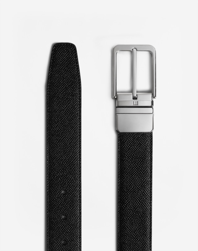 DUNHILL REVERSIBLE 35MM CLASSIC ROUNDED BUCKLE CADOGAN LEATHER BELT BELTS Man r