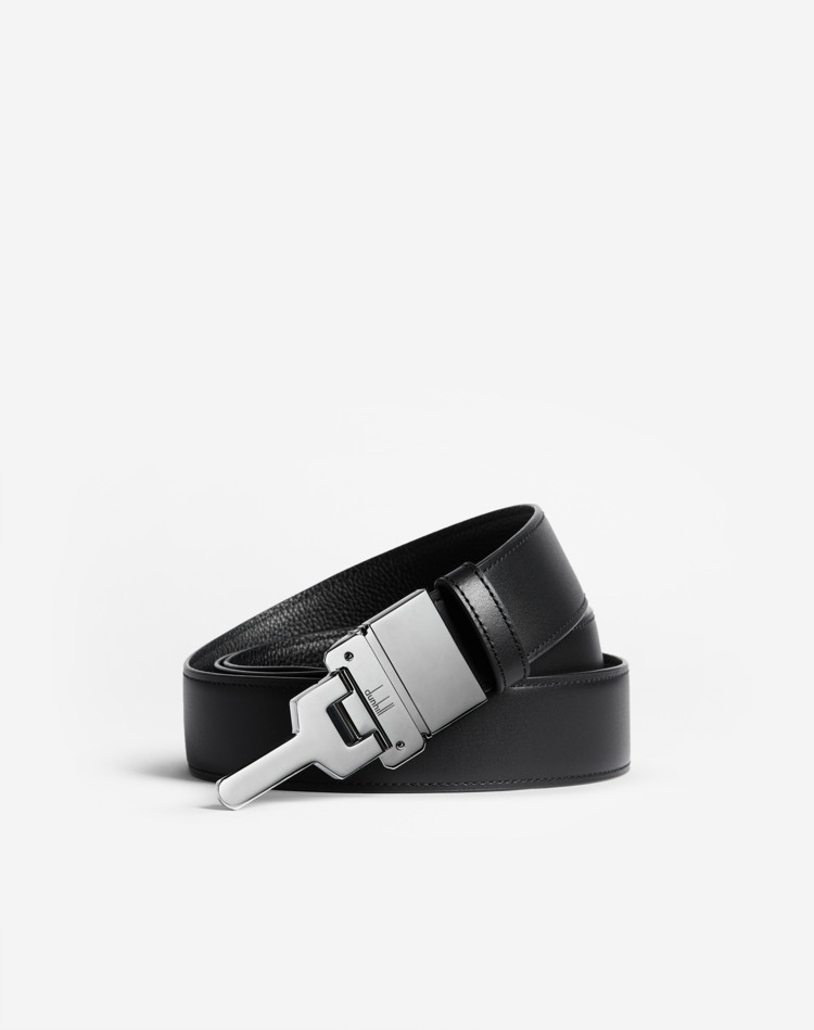 メンズ ブラック ブラック リバーシブル 35mm ロックバックル スムースレザー ベルト Dunhill Jp オンラインストア