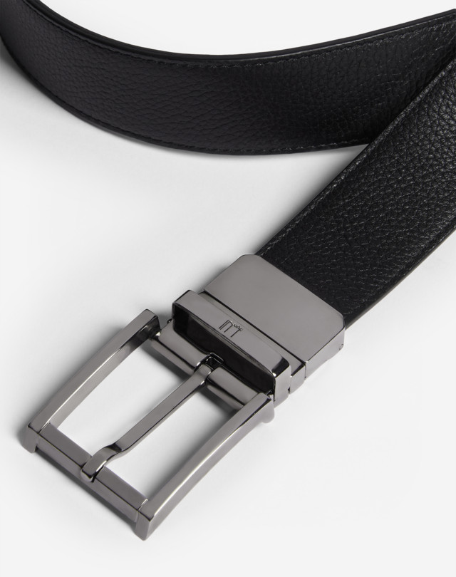 DUNHILL REVERSIBLE 35MM CLASSIC RECTANGULAR BUCKLE BELGRAVE LEATHER BELT BELTS Man e