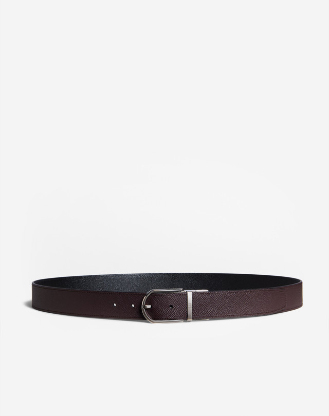 DUNHILL REVERSIBLE 35MM ROUNDED SLIM BUCKLE CADOGAN LEATHER BELT BELTS Man a