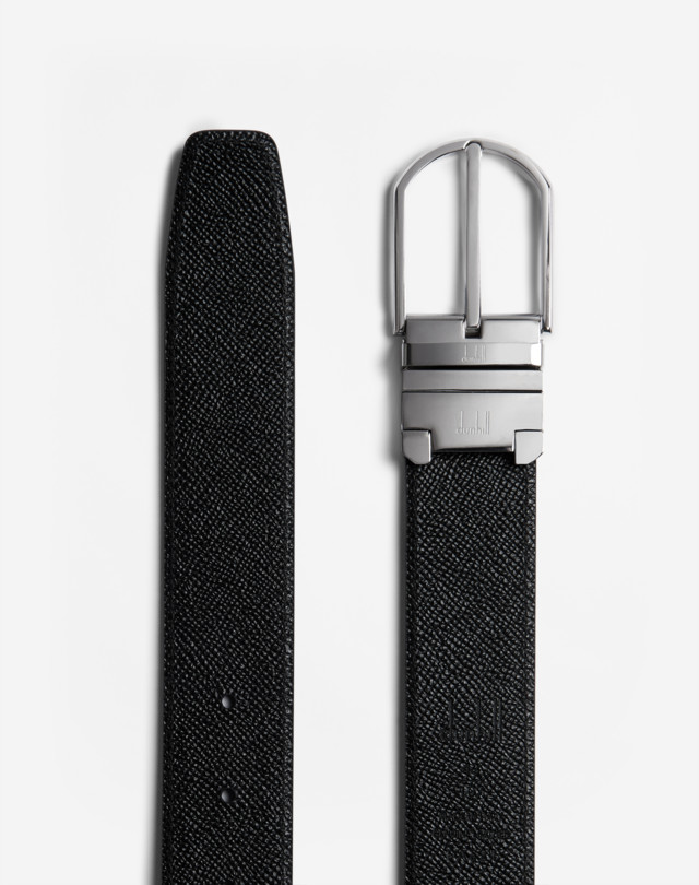 DUNHILL REVERSIBLE 35MM ROUNDED SLIM BUCKLE CADOGAN LEATHER BELT BELTS Man d
