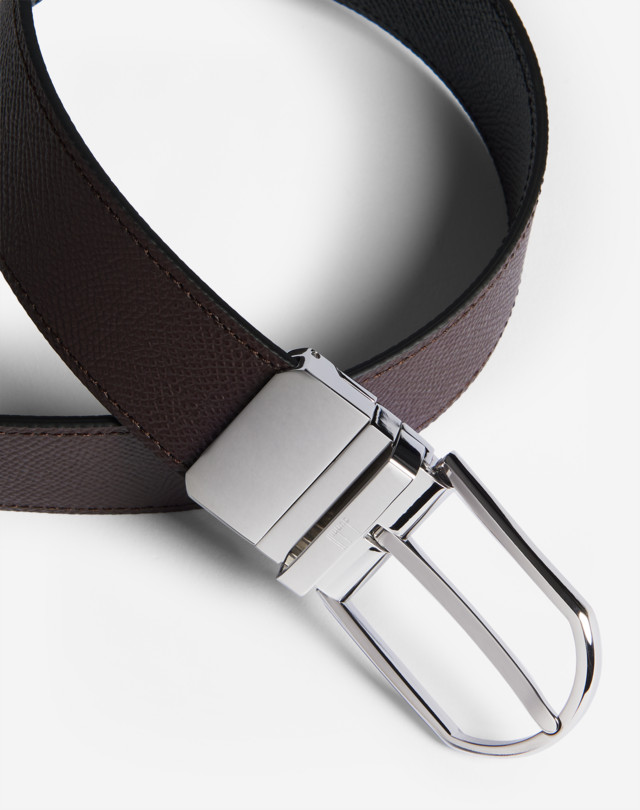 DUNHILL REVERSIBLE 35MM ROUNDED SLIM BUCKLE CADOGAN LEATHER BELT BELTS Man e