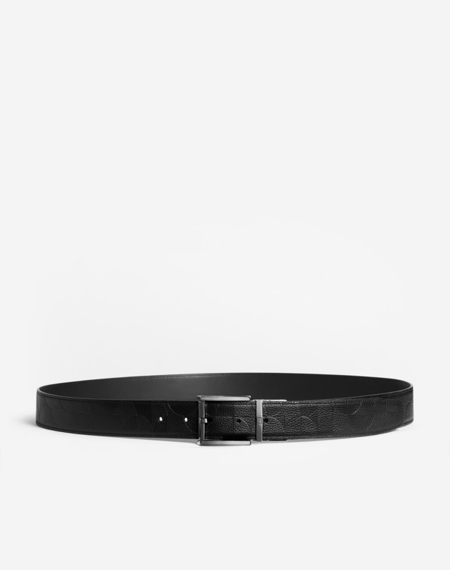 DUNHILL REVERSIBLE 35MM CLASSIC RECTANGULAR BUCKLE BELGRAVE OPTICAL LEATHER BELT BELTS Man a