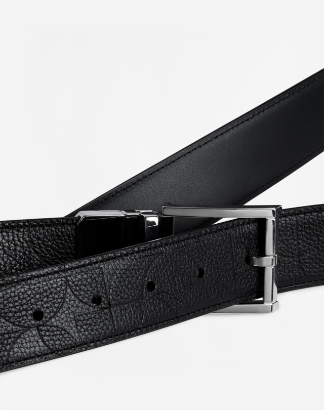 DUNHILL REVERSIBLE 35MM CLASSIC RECTANGULAR BUCKLE BELGRAVE OPTICAL LEATHER BELT BELTS Man e